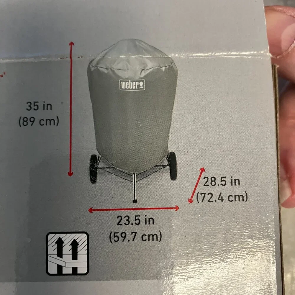 Weber Gray Grill Cover For 22in Round Charcoal Grills NIB - Picture 2 of 6